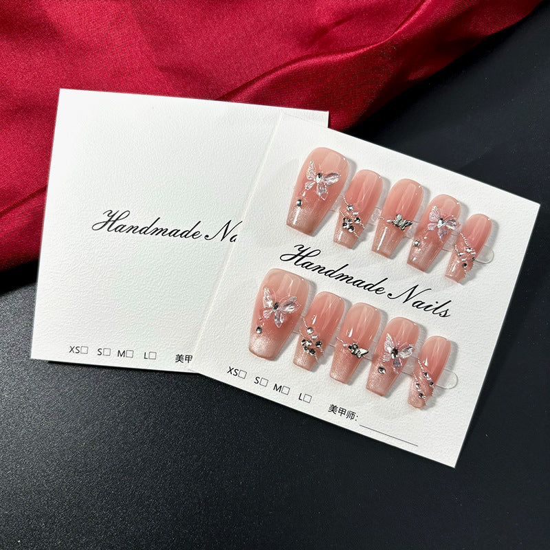 Press-On Nails Instruction Card High-end solid color nail card (MOQ:50 pieces)