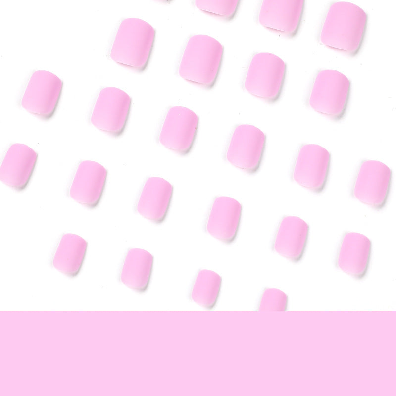 Nail Patch Wearing Nail Wholesale Macaron Color Purple Frosted Nail Sheet Nail Sheet Press on nails