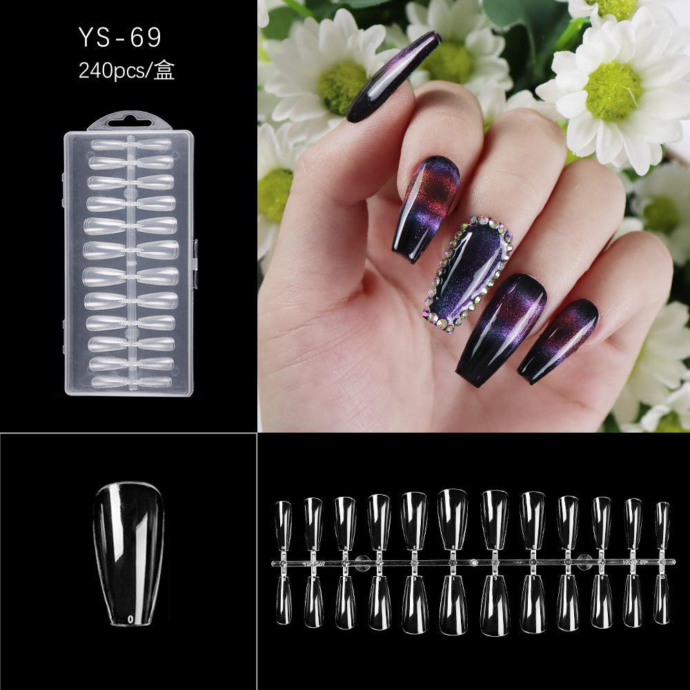 365nails 240PCS 跨境熱銷款｜免銼無縫軟凝膠甲片（半霧/全霧可選）