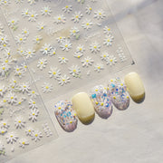 Daisy Spring Collection: "Fresh Daisy" – 3D Embossed Nail Sticker