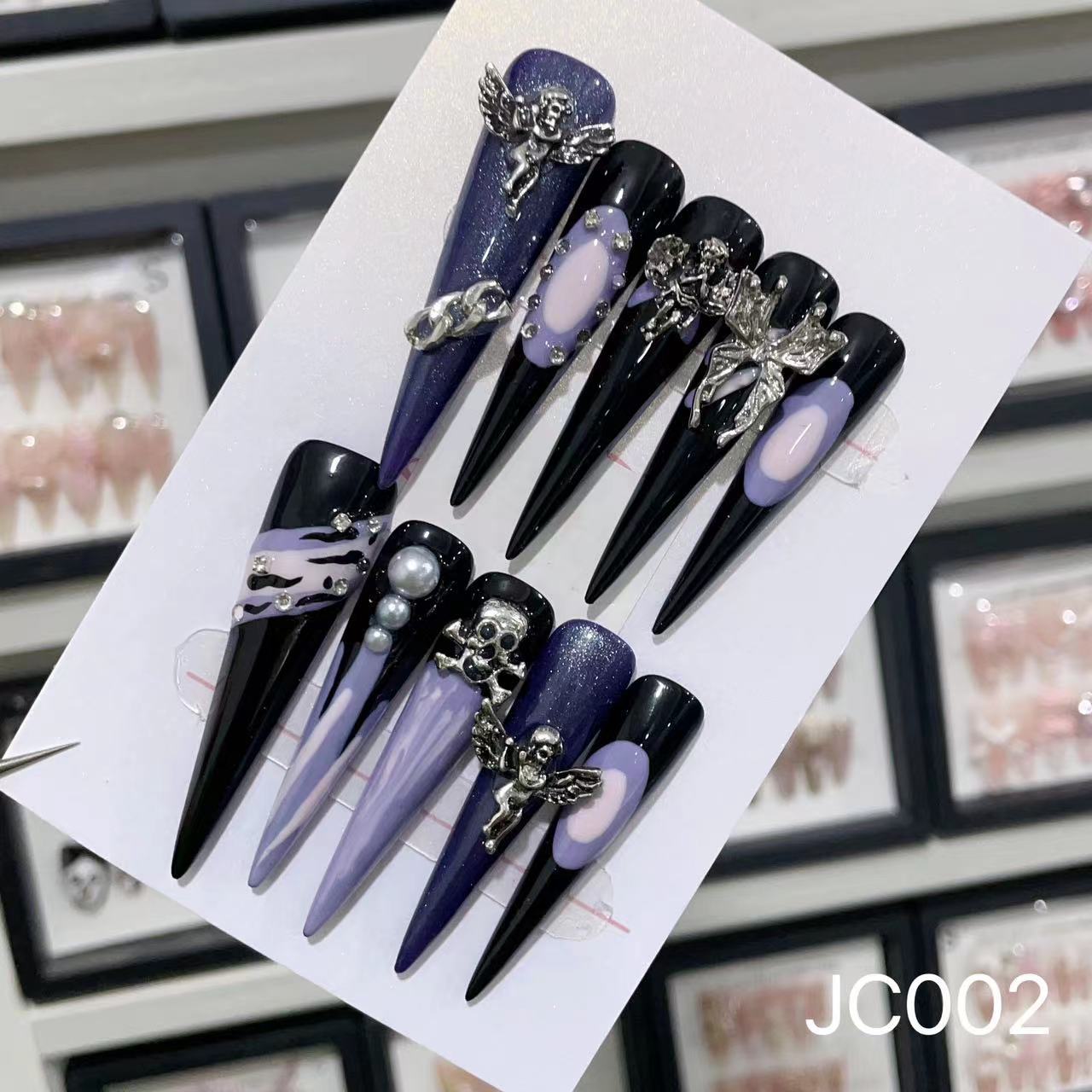 Extra Long 5.5cm Stiletto Press-On Nails Collection | Dozens of Styles | Reusable & Ready to Wear