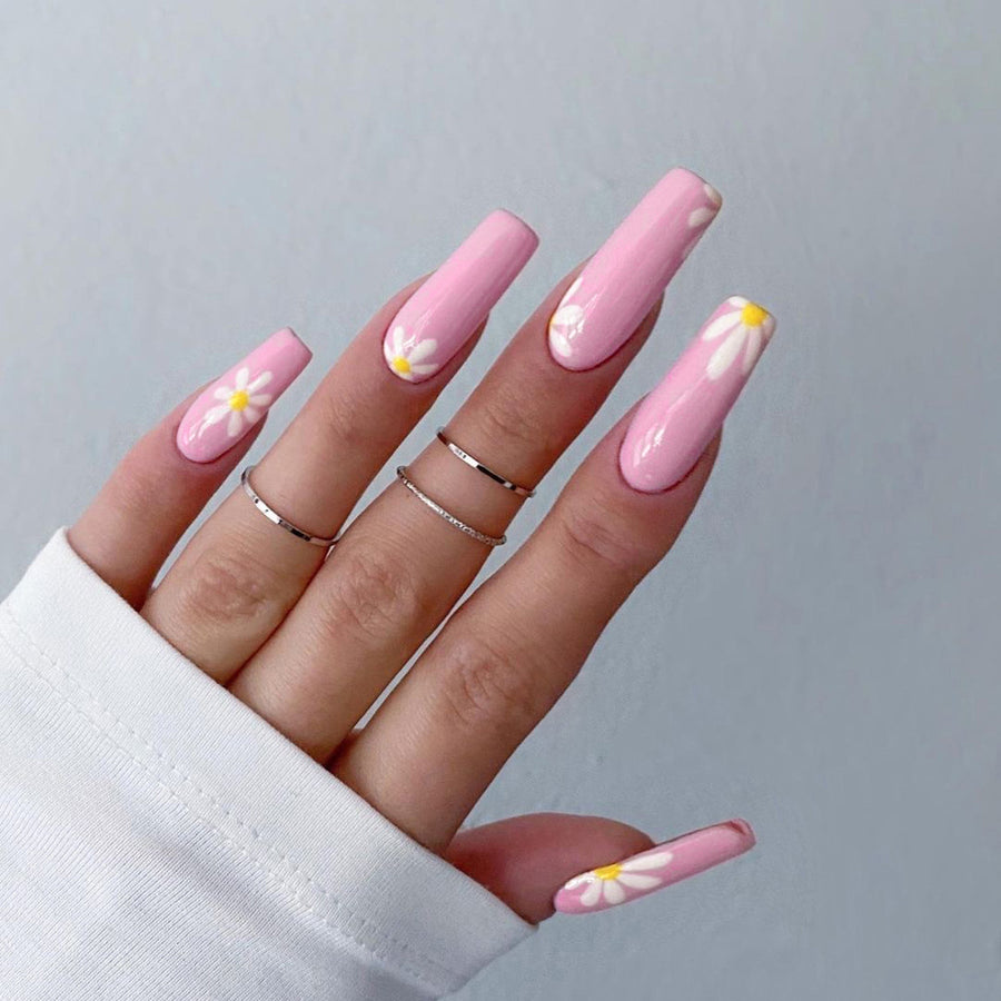 Unhas postiças estilo pastoral, espelho cruzado, fornecimento direto de produto para remendo de unhas｜365nails