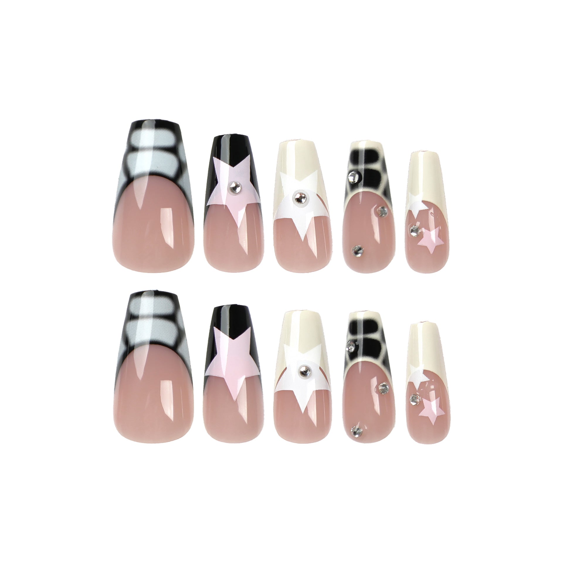 미디엄·롱 발레형 네일 아트 전용 프레스온 네일 피스 도매｜365nails
