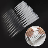 Nail Tips lengthening salon art nail pads 12 pcs bagged pointed  performance manicure super long fake nail pads