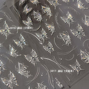 Crystal Butterfly Collection: "Ethereal Wings" – 3D Embossed Nail Sticker