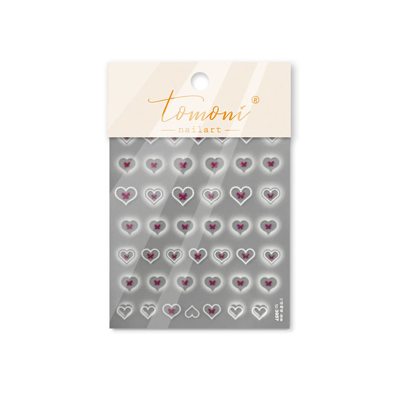 365nails: "Holographic Heart Outline" – nail art stickers
