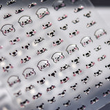 365nails: "Cute Puppy & Bear Face" – Nail Art Stickers