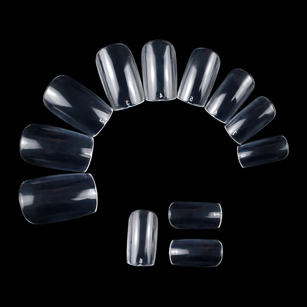 Nail Tips press on nails square stickers 500 pieces in bags, light and short, press on nails transparent fake nail patch manicure