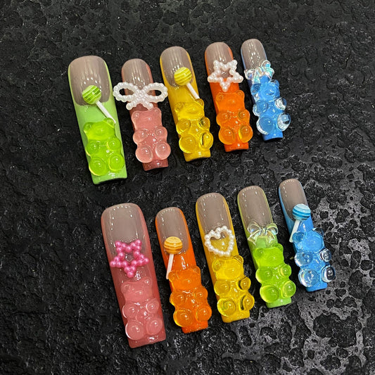 Pure handmade press on nails   nail art fake nails beauty | 365nails
