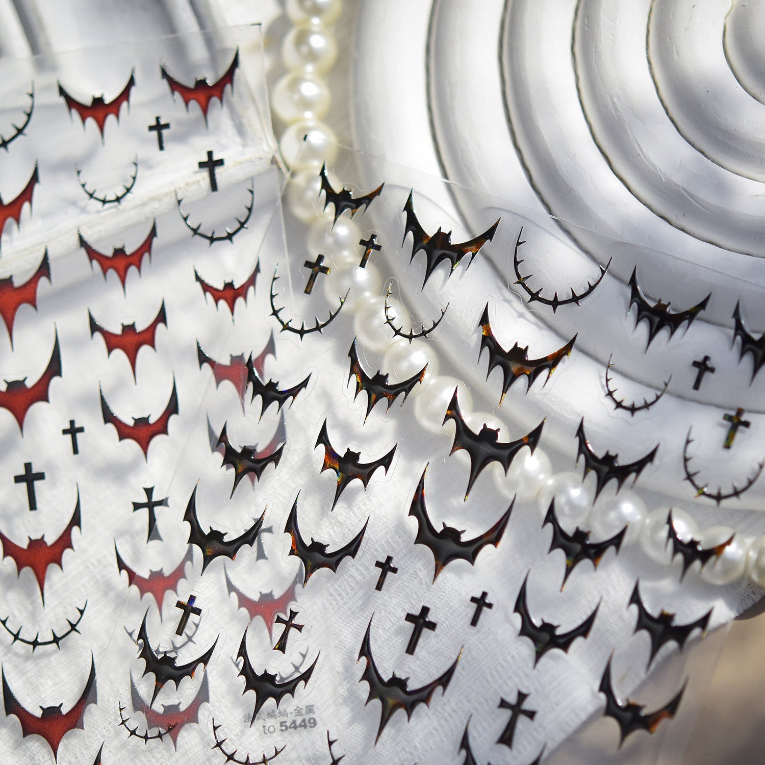 365nails: "Gothic Bat & Cross" – nail art stickers