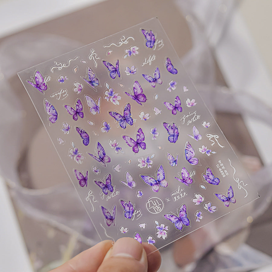 365nails: "Watercolor Purple Butterfly" – nail art stickers
