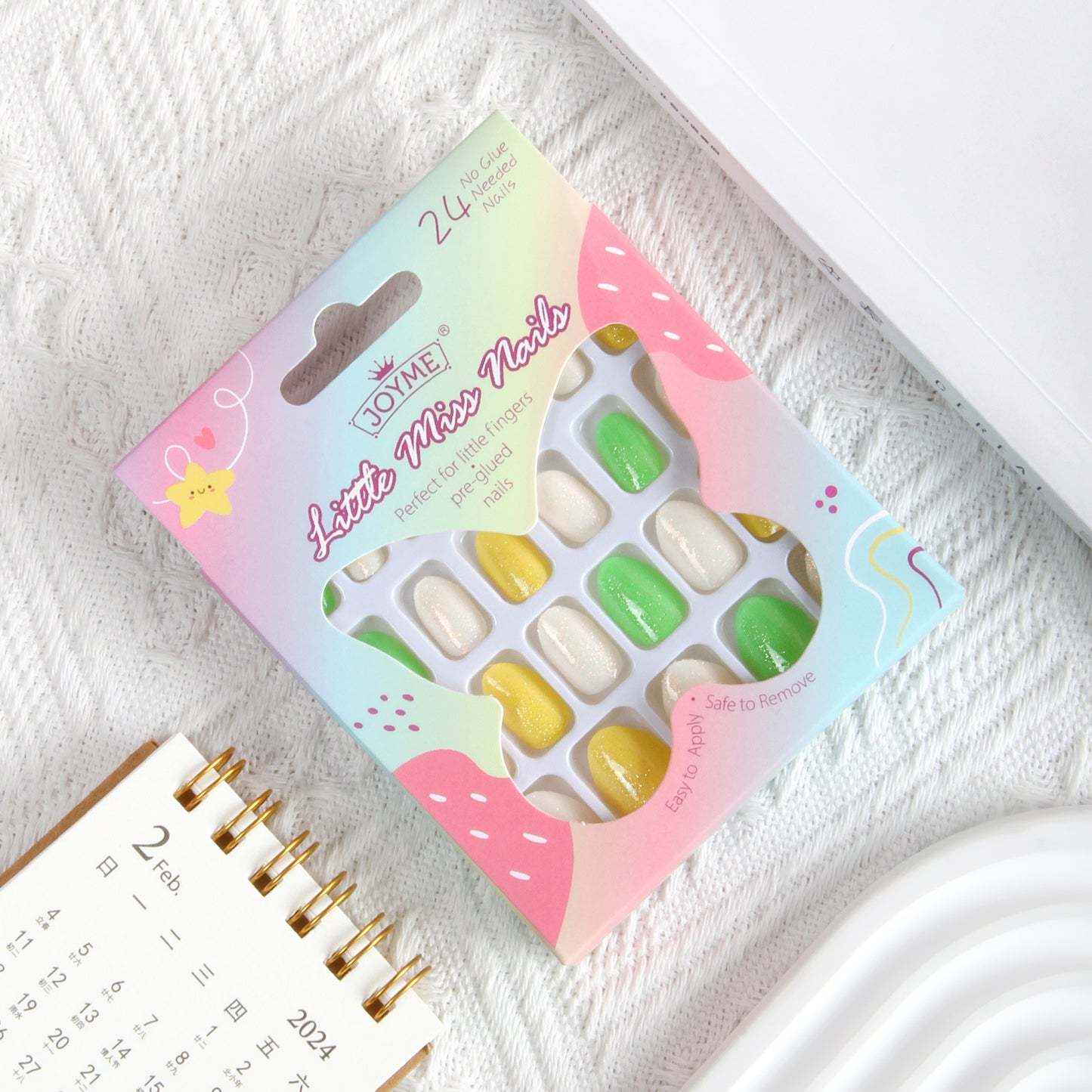 Kids press-on nails Zhuangmeitang finished product wholesale spot children 5-12 years old