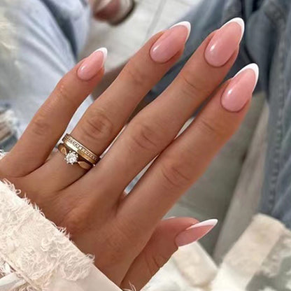 unhas postiças atacado simples borda branca manicure francesa patch unhas postiças atacado unhas postiças prensadas｜365nails
