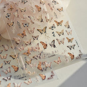 365nails: "Borboleta Sépia Vintage" – Adesivos para Unhas