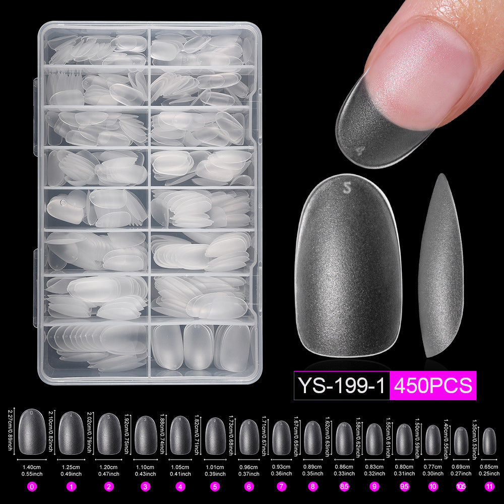 365nails Full-Matte Nail Tips | Multi-Shape Nail Extension Set with Storage Case