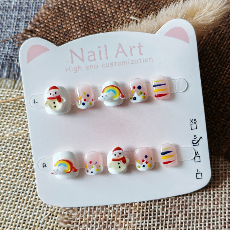 365nails：「彩虹雪人 3D」—手工製穿戴足甲