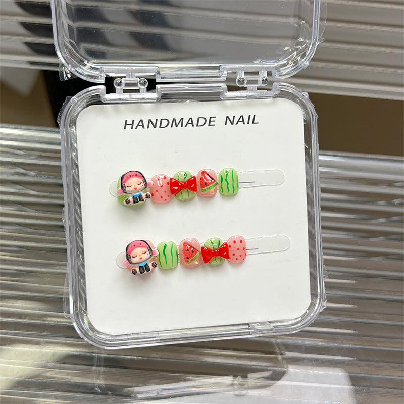 Sweet Cartoon Candy Kids Press On Nails Assorted Set