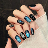 Galaxy Constellation Blue Press On Nails
