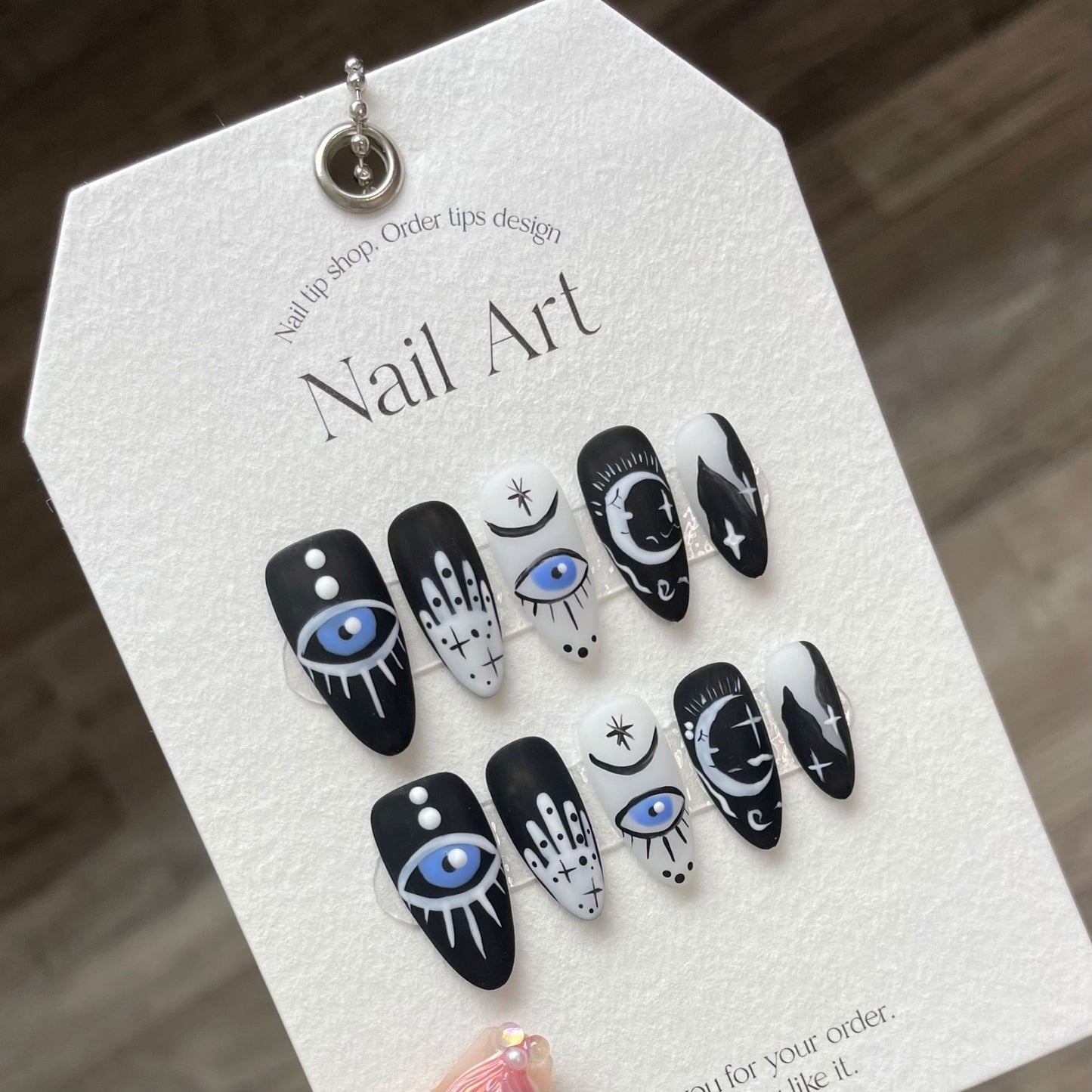 Myriad Demon Eyes | Weird Fun Learning Graffiti Scrub handmade press on nails Art Cool Spice Girls Diablo Wear Nail | 365nails