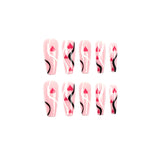 Almofadas para unhas artísticas, pó longo, balé, linhas pretas e brancas, almofadas longas para unhas, atacado｜365nails