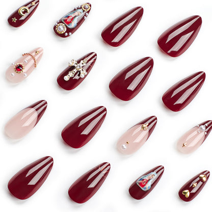 Europe and the United States popular nail art  cross flash diamond explosion flash wearable  finished product wholesale star and moon ｜365nails