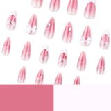 cat eye gradual change blush  French bow almond type wear  ｜365nails