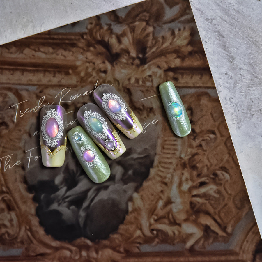 365nails: 빈티지 레이스 오로라 젬 – 네일 아트 스티커