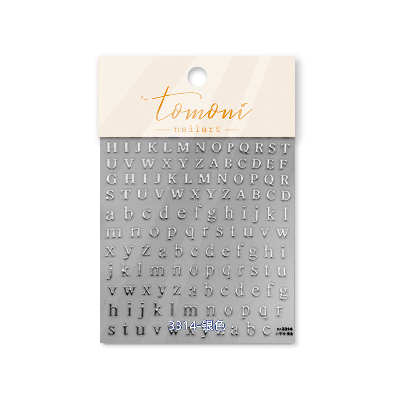 365nails: 全息粉色字母套組 — 美甲貼紙