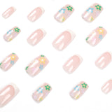Adesivo de manicure francesa atacado, simples, multicolorido, com flores, removível, para unhas postiças, personalização de unhas｜365nails