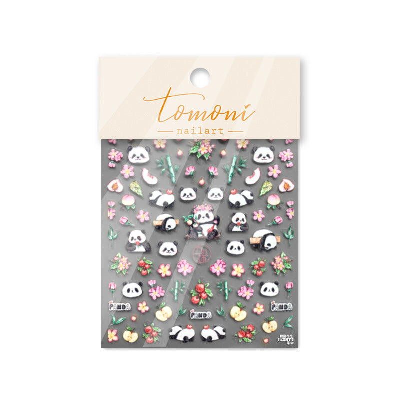 Panda Garden – 5D Embossed Cute Accent Set