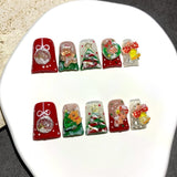 Christmas Duckbill Press On Nails Set