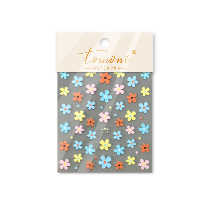 365nails: "Pastel Five-Petal Flower" – nail art stickers