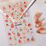 Original Christmas Nail Art Sticker 5D Embossed Three-dimensional Happy Christmas Elements DIY Nail Sticker Ornament HG