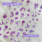 365nails : « Océan de méduses » – Autocollants de nail art