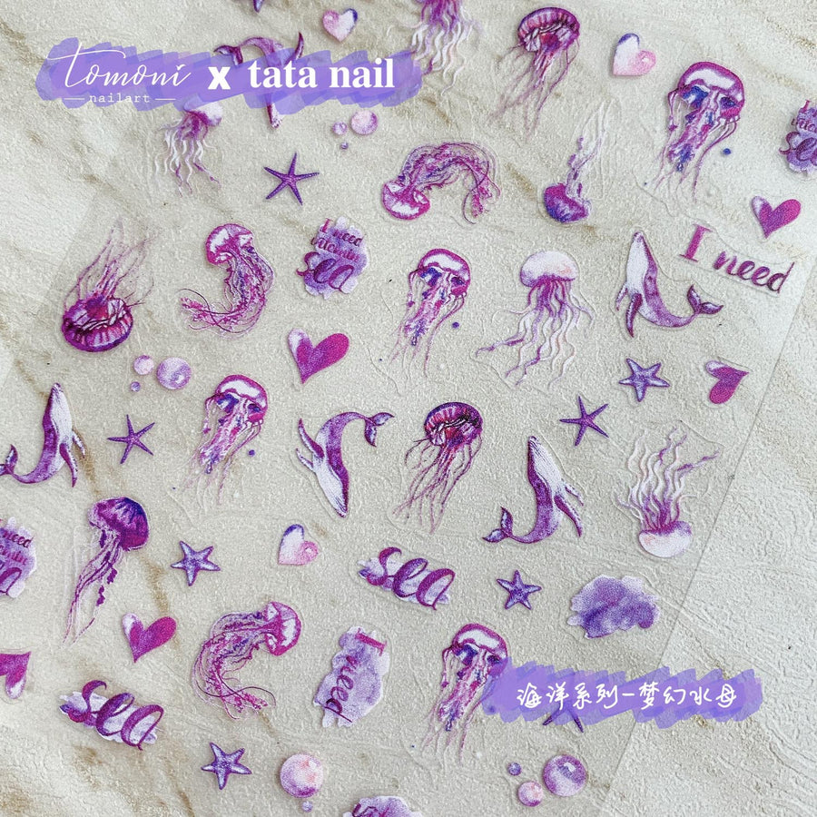 365nails: "Jellyfish Ocean" – Nail Art Stickers