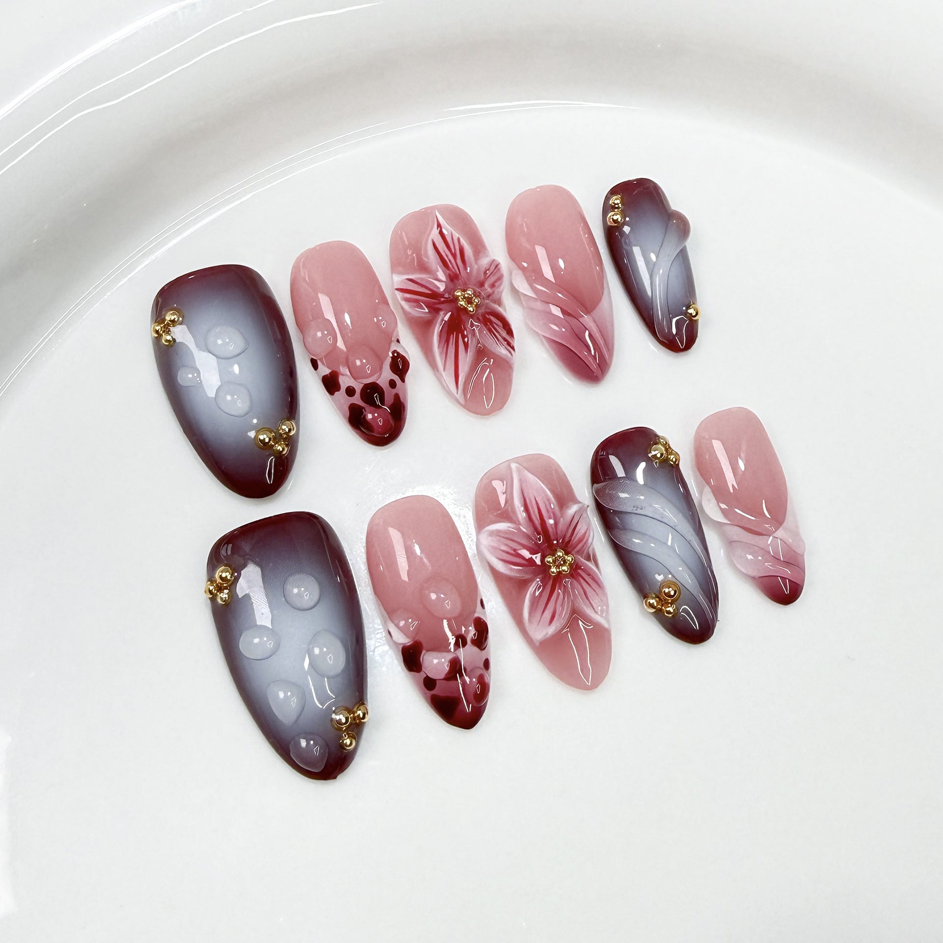 Unhas Postiças da Série Rose Twilight