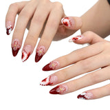 smudging hand-painted three-dimensional engraving whitening advanced manicure press-on nails | 365nails