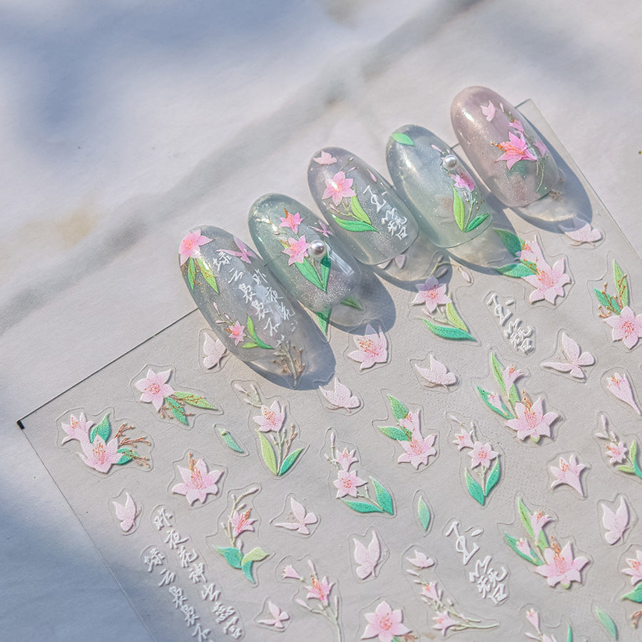 365nails: 수묵화 스타일 산과 구름 – 네일 아트 스티커