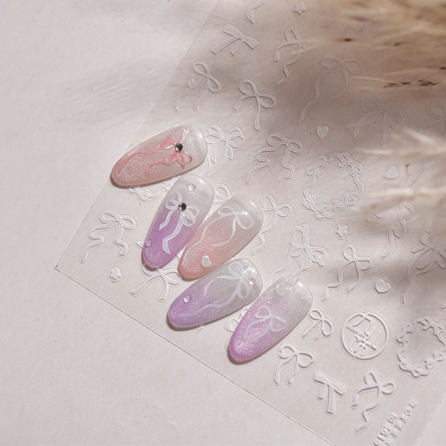 365nails: "Dainty Pink Ribbon Bow" – Nail Art Stickers