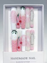 Cherry Fruit Jelly Cute Pastel Press On Nails
