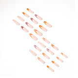 French manicure coffee color matching false nail polka dot series  false nail  direct supply｜365nails