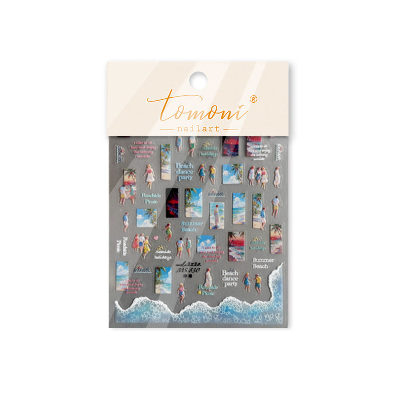 365nails: 홀로그램 버블 & 텍스트 – 네일 스티커