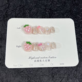 Pure handmade nail three-dimensional strawberry lollipop cute and sweet nail patch detachable nail sticker｜365nails