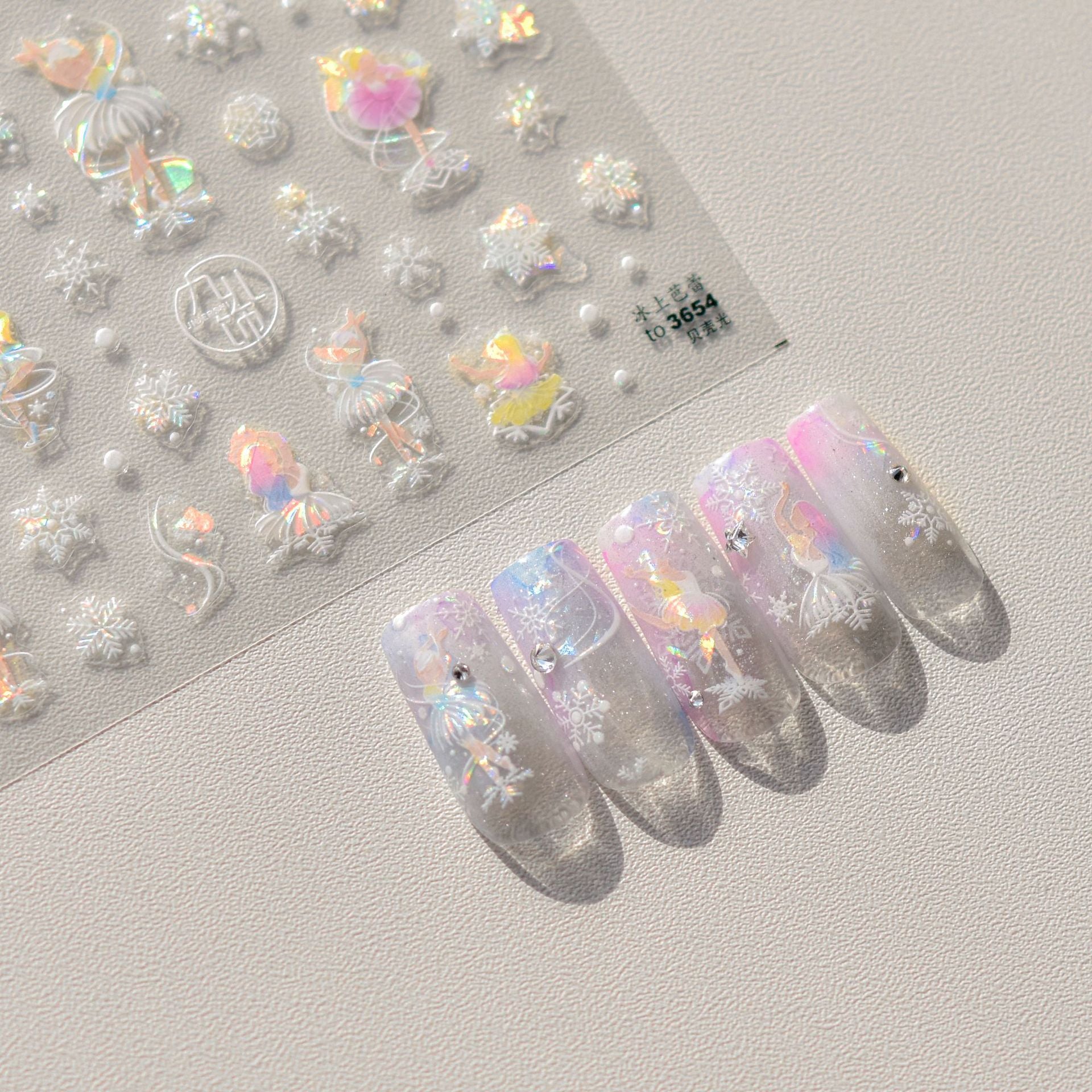 365nails: "Holographic Floral Lily" – Nail Art Stickers