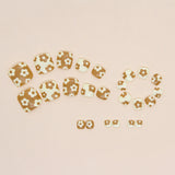 Cute short Press-on toenails nail milk coffee chestnut color complementary flower fake nail summer must wear nail Press-on toenails nail piece｜365nails
