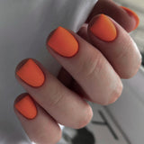 Frosted Detachable Wearable Nail Solid Color Style Nail Patch Square Factory Straight Hair Wearable Nail Patch｜365nails