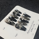 Emperatriz viuda, celebridad de Internet, con el mismo arte de uñas, luz, lujo, industria pesada, viento oscuro, parche de uñas postizas desmontables｜365nails