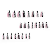 Arte de uñas moderno con uñas postizas francesas, película de ballet, uñas postizas prensadas | 365nails