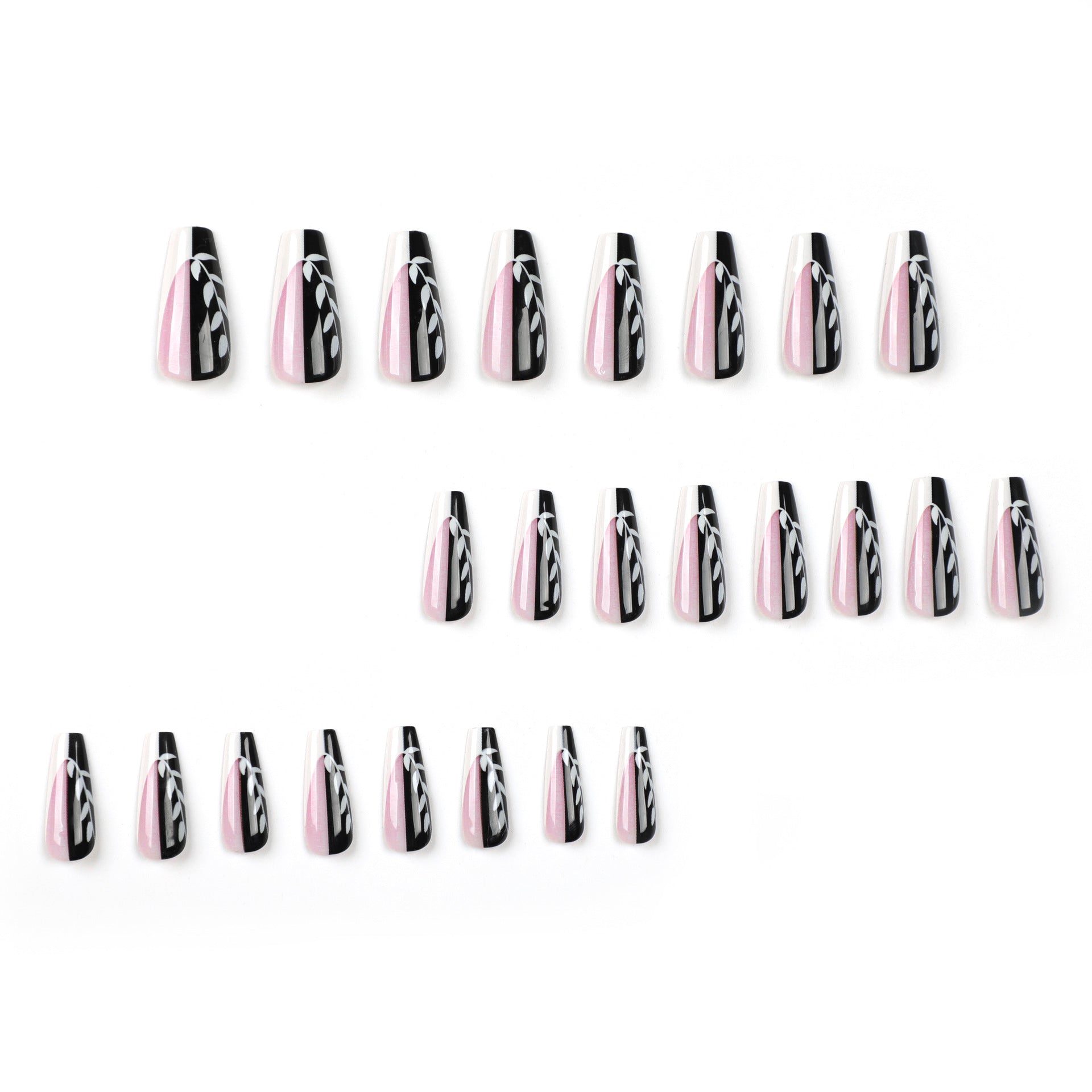 Arte de uñas moderno con uñas postizas francesas, película de ballet, uñas postizas prensadas | 365nails