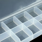 Caja de almacenamiento transparente mate simple con 12 rejillas para uñas | 365nails